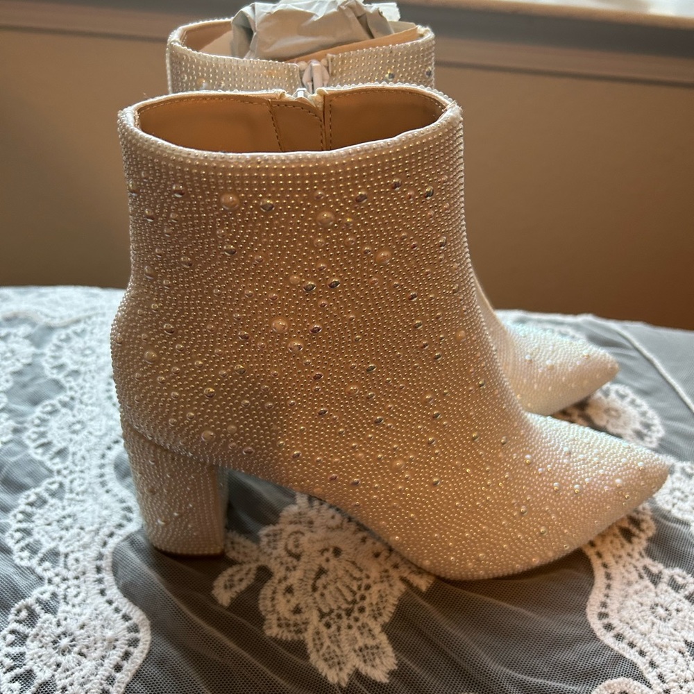 Miim pearl studded boots